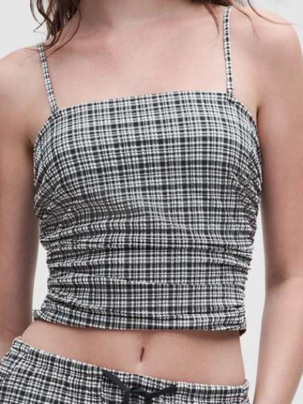 lululemon seersucker check strappy tank top in size XL